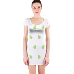 Christmas Tree Green Short Sleeve Bodycon Dress by Alisyart