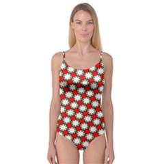 Christmas Star Red Green Camisole Leotard 