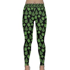 Christmas Pattern Gif Star Tree Happy Green Classic Yoga Leggings by Alisyart