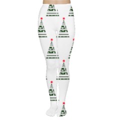 Christmas Tree Green Star Red Women s Tights by Alisyart