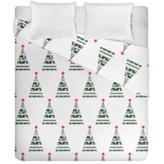 Christmas Tree Green Star Red Duvet Cover Double Side (california King Size)