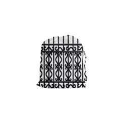 Inspirative Iron Gate Fence Grey Black Drawstring Pouches (xs) 