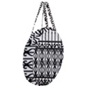 Inspirative Iron Gate Fence Grey Black Giant Round Zipper Tote View3