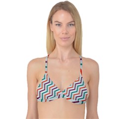 Line Color Rainbow Reversible Tri Bikini Top