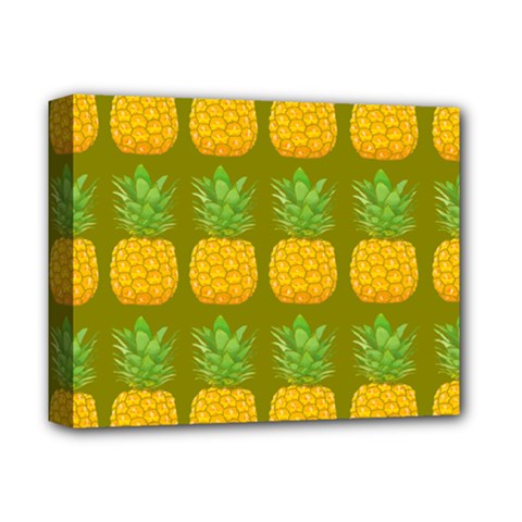 Fruite Pineapple Yellow Green Orange Deluxe Canvas 14  X 11 
