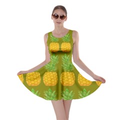 Fruite Pineapple Yellow Green Orange Skater Dress by Alisyart