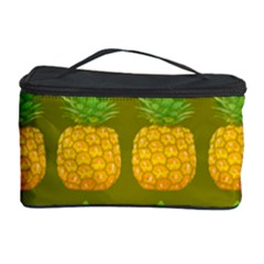 Fruite Pineapple Yellow Green Orange Cosmetic Storage Case by Alisyart