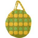 Fruite Pineapple Yellow Green Orange Giant Round Zipper Tote View2