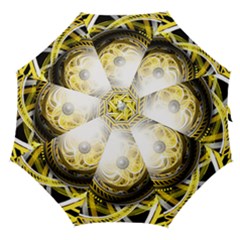Incredible Eye Of A Yellow Construction Robot Straight Umbrellas by jayaprime