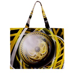 Incredible Eye Of A Yellow Construction Robot Zipper Mini Tote Bag by jayaprime
