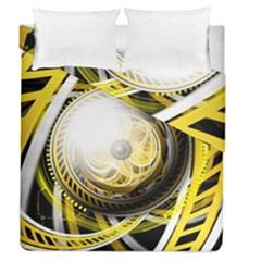 Incredible Eye Of A Yellow Construction Robot Duvet Cover Double Side (queen Size) by jayaprime