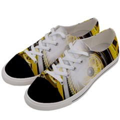 Incredible Eye Of A Yellow Construction Robot Women s Low Top Canvas Sneakers by jayaprime