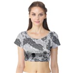 Stone Dragon Camouflage Short Sleeve Crop Top