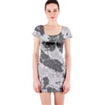 Stone Dragon Camouflage Short Sleeve Bodycon Dress