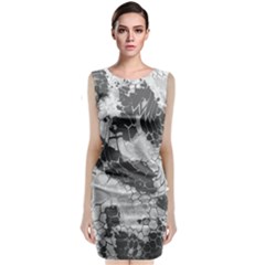 Stone Dragon Camouflage Sleeveless Velvet Midi Dress by RespawnLARPer