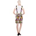 Beautiful,floral,hand painted, flowers,black,background,modern,trendy,girly,retro Braces Suspender Skirt View2