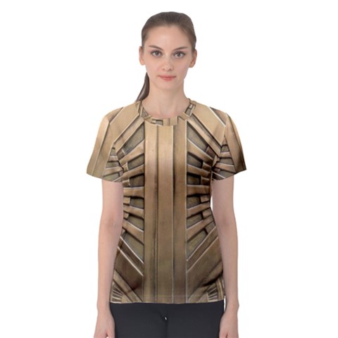 Art Deco Gold Door Women s Sport Mesh Tee by NouveauDesign