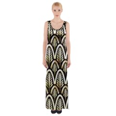 Art Deco Maxi Thigh Split Dress