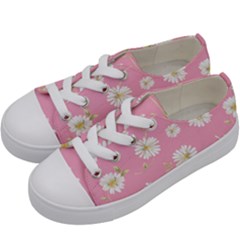 Pink Flowers Kids  Low Top Canvas Sneakers by NouveauDesign