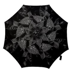 Black and White Leaves Photo Hook Handle Umbrellas (Large)