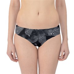 Black and White Leaves Photo Hipster Bikini Bottoms