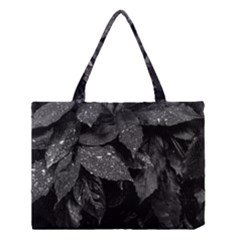 Black and White Leaves Photo Medium Tote Bag