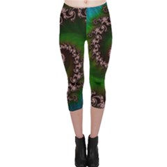 Benthic Saltlife Fractal Tribute For Reef Divers Capri Leggings  by jayaprime