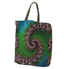 Benthic Saltlife Fractal Tribute For Reef Divers Giant Grocery Zipper Tote by jayaprime