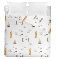 Graphics Tower City Town Duvet Cover Double Side (queen Size)