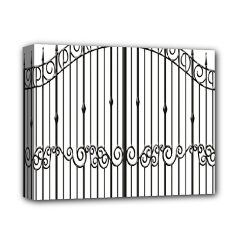 Inspirative Iron Gate Fence Deluxe Canvas 14  X 11 