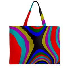 Pattern Rainbow Colorfull Wave Chevron Waves Zipper Mini Tote Bag