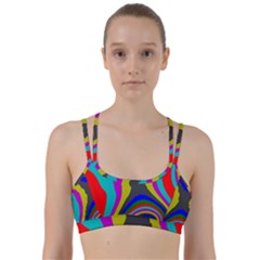 Pattern Rainbow Colorfull Wave Chevron Waves Line Them Up Sports Bra