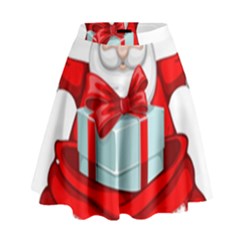Merry Christmas Santa Claus High Waist Skirt