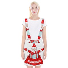 Merry Christmas Santa Claus Braces Suspender Skirt by Alisyart