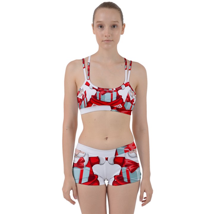 Merry Christmas Santa Claus Women s Sports Set