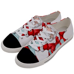 Merry Christmas Santa Claus Women s Low Top Canvas Sneakers