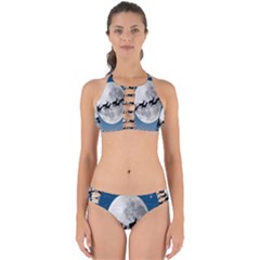 Santa Claus Christmas Fly Moon Night Blue Sky Perfectly Cut Out Bikini Set by Alisyart