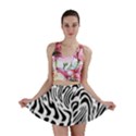 Psychedelic Zebra Pattern Black Mini Skirt View1