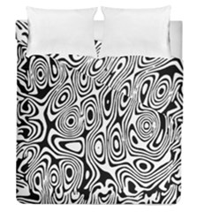 Psychedelic Zebra Black Circle Duvet Cover Double Side (queen Size)