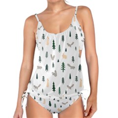 Squirrel Rabbit Tree Animals Snow Tankini Set by Alisyart