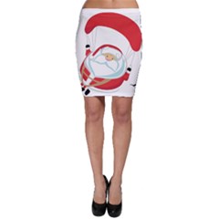 Skydiving Christmas Santa Claus Bodycon Skirt by Alisyart