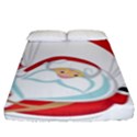 Skydiving Christmas Santa Claus Fitted Sheet (King Size) View1