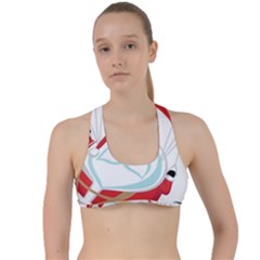 Skydiving Christmas Santa Claus Criss Cross Racerback Sports Bra