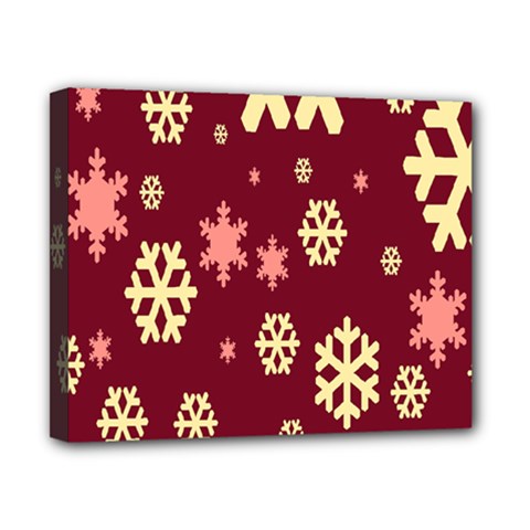 Snowflake Winter Illustration Colour Canvas 10  X 8 