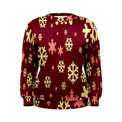 Snowflake Winter Illustration Colour Women s Sweatshirt