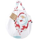 Surfing Christmas Santa Claus Giant Round Zipper Tote View2