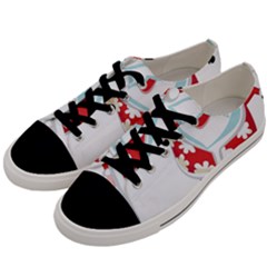 Surfing Christmas Santa Claus Men s Low Top Canvas Sneakers by Alisyart