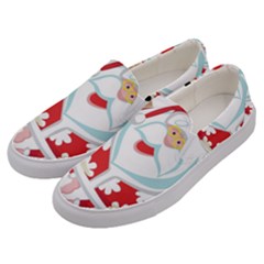 Surfing Christmas Santa Claus Men s Canvas Slip Ons