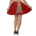 Tree Merry Christmas Red Star Velvet Skater Skirt View2