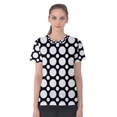 Tileable Circle Pattern Polka Dots Women s Cotton Tee